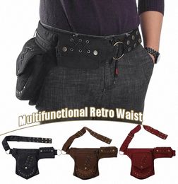 women Vintage Fanny Pack Tactical Multifunctial Photography Waist Bags Butt Bags For Men Hip-hop Bohemian Style Leg Bag I0RI#