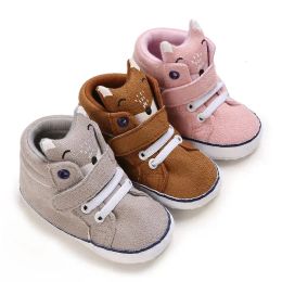 Meckior Infant Baby Boys Girls Shoes PU Leather Sneaker Toddler Cute Fox Anti-slip Soft Sole Newborn First Walkers Shoes