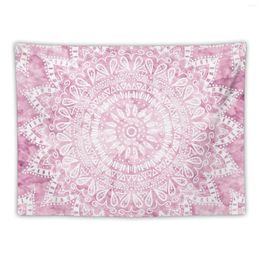 Tapestries BOHEMIAN FLOWER MANDALA IN PINK Tapestry Wall Decorations Wallpaper For Room