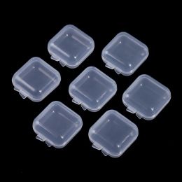 1/10/30PCS Square Round Plastic Transparent Box Small Items Sundries Organiser Case Jewellery Beads Container Storage Accessories