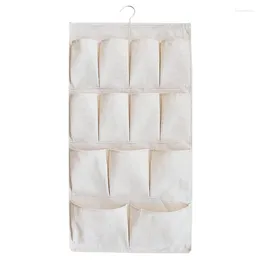 Storage Bags -Double-Sided Wall Hanging Door Underwear Organiser Waterproof Bedroom Closet Toy Key Home Office Container