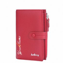 baellerry Women Wallets Name Customized Top Quality 15 Card Holders Classic Female Purse Zipper Wallet For Girl F2Ck#