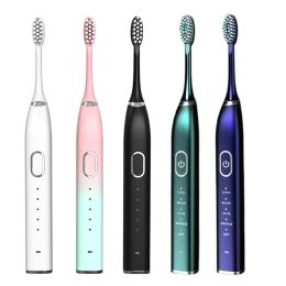 Heads Ultrasonic Electric Toothbrush Sonic USB Rechargeable Metal Teeth Brush IPX7 Waterproof Adults Teeth Whitening Clean Sensitive 1