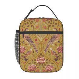 Vintage Floral Pattern By William Morris Insulated Lunch Tote Bag for Women Portable Cooler Thermal Bento Box School
