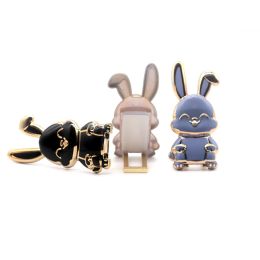 Finger Ring Holder For Phone Cute Rabbit Shape Mobile Phone Holders Universal Cell Phone Stands Foldable Finger Ring Newest