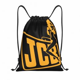 custom JCB Drawstring Backpack Bags Men Women Lightweight Gym Sports Sackpack Sacks for Shop C0At#