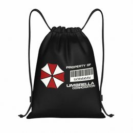 custom Umbrellas Corporatis Movie Game Cosplay Drawstring Bags for Training Yoga Backpacks Women Men Sports Gym Sackpack 00cW#