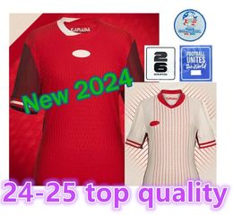 New Canada Soccer Jersey Maillot de Foot 2024 Copa America Cup Kids Kit 25 Canadian National Team Football Shirt 24/25 Home Away Player Version OSORIO 8899