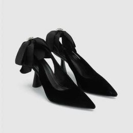 Boots Pumps Women's Shoes Elegant Woman Heeled Shoes Luxury High Heels Dress Black Rhinestone Stiletto Korean Sexy Nude Party Trendyol