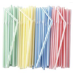 Disposable Cups Straws 100/50Pcs Drinking Plastique Colorful Flexible Wedding Party Supplies Plastic Plastico Kitchen