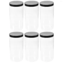 Vases 6 Pcs Cookie Jars Sealed Storage Bottle Oats Containers With Lids Cereal Flour Grains Honey