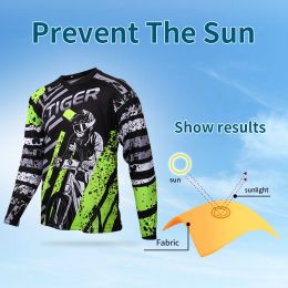 X-Tiger Long Sleeve Downhill Jerseys Downhill Shirt 100% Polyester Cycling Jerseys Mountain Bike DH Shirt Bicycle Racing Wear