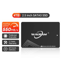 WALRAM SSD 4TB 2TB 1TB HDD 2.5 Sata 3 Solid State Drive Hard Disc for Laptop Desktop 4tb ssd sata 1tb 2tb