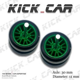1/64 ABS Wheels Diameter 10.8mm Tyre for Diecast Model Car Basic Modified Parts Vehicle Toy For Hotwheels Tomica Mini GT