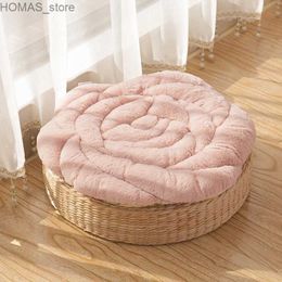 Cushion/Decorative Pillow Japanese Style 53x53cm Round Shorthaired Rose Cushion Home Floor Chair Decor Cushion Pad Car Mat Chair Y240401