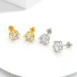 Stud Earrings PureMax Fashion Moissanite Earring For Women Trendy Original 18K Plating Engagement Party Jewelry With GRA Wholesale