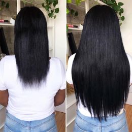 No Clips Natural Hair Extension Synthatic Artificial Long Straight Hairpiece Blonde Black Mixed Colour False Hair Piece For Women