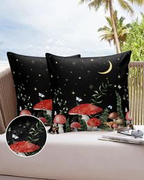 Pillow Case Plants Mushrooms Flowers Moon Waterproof Pillowcase Home Sofa Office Throw Car Cushion Cover Decor