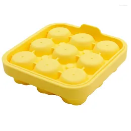 Baking Moulds XD-Silicone Molds Ice Tray 9 Grid Rose Home Bar Party Use Round Cube-Makers Kitchen DIY Cream