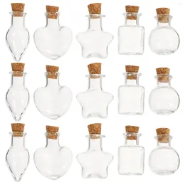 Vases 15pcs Small Wishing Bottles Cork Miniature DIY