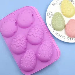 Baking Moulds Large 6-piece Resurrected Egg Silicone Cake Mold D Pudding Model XG1066