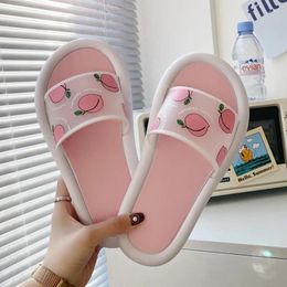 Slippers Fashion Summer Shoes Women Fruits Printed Flat Antiskid Ladies Sandals Slides Home Outdoor Woman Sandalias Mujer