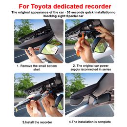 For Toyota Rav4 2017 to 2018 4K HD Dash Cam for Car Camera Recorder Dashcam WIFI Car Dvr Recording Devices Accessories