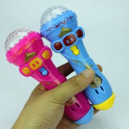 Hot Sale Funny Microphone Flash Microphone Light-emitting Baby Kids Toy Karaoke Music Luminous Toys For Baby Model Novelty Gift