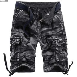 Designer Shorts Are Selling Well. Mens Cotton Camouflage Overalls Shorts Large Loose Five Point Multi Bag Pants Us World War Outdoor Training Military
