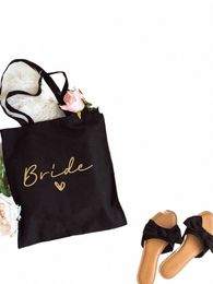 bride Team Large-capacity Women Shop Canvas Tote Bag Girl Female Lady Wedding Party Reusable Eco Shoulder Handbags,Drop Ship y6dB#