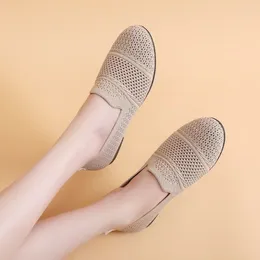 Casual Shoes For Women Soft Sole Anti Slip Woven Flat Bottomed Womans Flats Fisherman Woman