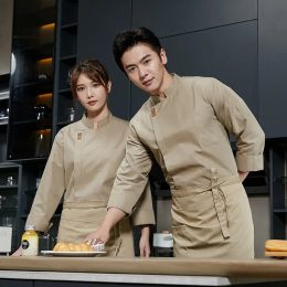 Short Sleeved Restaurant Kitchen Uniform, Chef Work Uniform, Restaurant Waiter Work Uniform for Catering Chefs