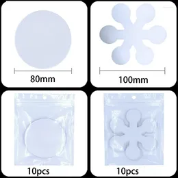 Bath Mats 10PC Bathroom Transparent Non-Slip Tape Anti-Slip Strips Round Snowflake Sticker