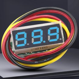 3 Wires Digital Voltmeter LED Screen 0.28 Inch LED Voltmeter Red/Blue/Yellow/Green Mini DC Voltmeter Reverse Polarity Protection