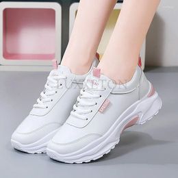 Casual Shoes Thick Soled Round Toe Women Dad Increase Comfort Soft Retro Trendy Versatile And Fashionable Sports