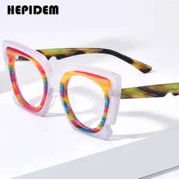 Sunglasses Frames HEPIDEM Acetate Optical Glasses Women Cat Eye Prescription Eyeglasses 2024 Fashion Myopia Spectacles Eyewear H9353