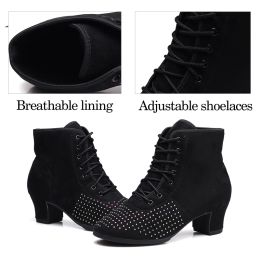 DKZSYIM Women Dance Shoes Latin Ballroom Dance Shoes Modern Shoes Women Tango Shoes Dance Sneaker For Ladies Heeled 3cm-5cm