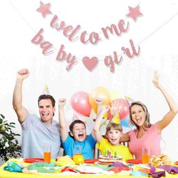 Party Decoration Latte Borns Decor Welcome Baby Hanging Banner Birthday Banners The