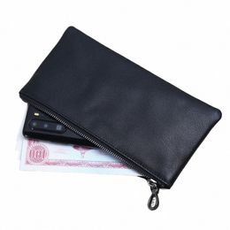 genuine Leather Men Wallet Lg Secti Casual Small Bag For Man Black Organizer Phe Purse Mey Clip Card Coins Bag NUPUGOO L4Lk#