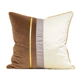 Fashion Design Velvet Cushion Cover 45x45cm 30x50cm Home Decor Patchwork Golden Line Sofa Pillow Cover Home Pillowcase- for patchwork sofa pillowcase