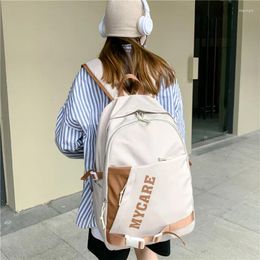 Backpack Korean Casual Teenage Students Schoolbag Travel Commute Large Capacity Waterproof Laptop Women Lightweight Shoulder Bag