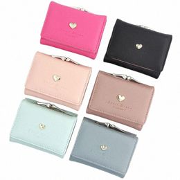 kismis Women's Short Wallet - Small Coin Purse with Hasp and Zipper, Cute Ladies' Card Purses O4bn#