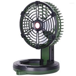 Decorative Figurines Camping Fan Portable Rechargeable With Lamp Desk Folding Dormitory Small Outdoor