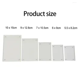 Frames 1pc Transparent Acrylic Po Frame Magnetic Poster Display Stand Double Sided Idol Pocard Holder Ornament