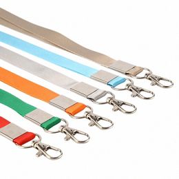 solid Color Keychain Lanyard for Work Card Badge Holder ID Tag Busin Visitor Card Neck Strap Staff Employee's Pass Card Keys g1oZ#