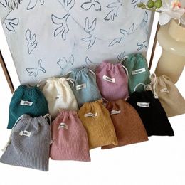 1pcs Small Pouch Cosmetic Lipstick Candy Organiser Pouch High Quality Corduroy Storage Drawstring Bags Christmas Gift Package h1Dy#