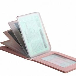 driver Licence Holder Cover PU Leather Car Driving Documents Busin ID Card Holder Solid Pass Certificate Card Travel Wallet 59R5#