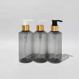 Storage Bottles 30pcs 200ml Empty Gray PET Bottle With Gold Pump For Liquid Soap Dispenser Refillable Shampoo Shower Gel Cosmetic Container