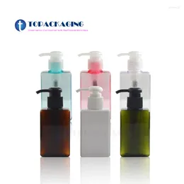 Storage Bottles 30PCS 100ML Lotion Pump Bottle Square Plastic Refillable Shampoo Packing Empty Cosmetic Container Shower Gel Essence Oil