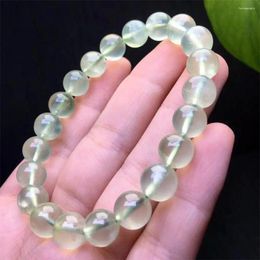 Link Bracelets 10mm Natural Prehnite Bracelet Women Elegant Round Green Grape Stone Charm Yoga Strand Bangles Female Jewellery Gift